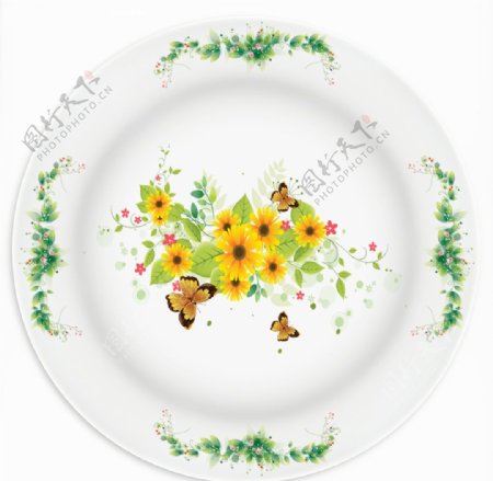 瓷器餐具盘子图案设计图片
