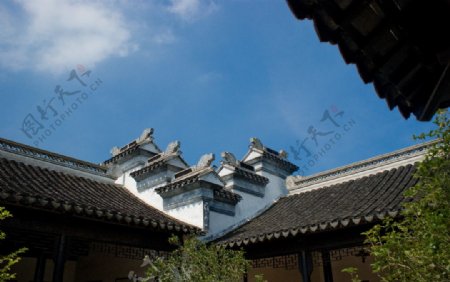 中式建筑一角图片
