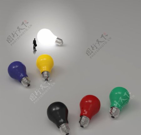 彩灯灯泡创新创意图片
