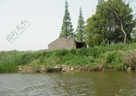 淀山湖上小渔村图片