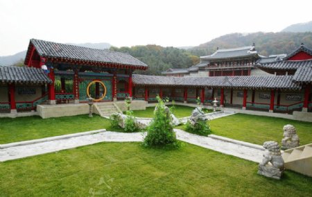 韩国影视基地宫殿花园图片