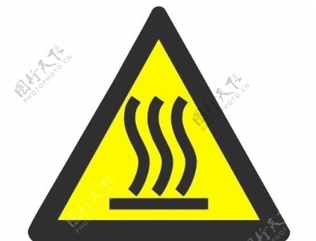 发热警告标志图片