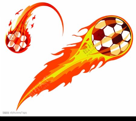 火热的足球图片