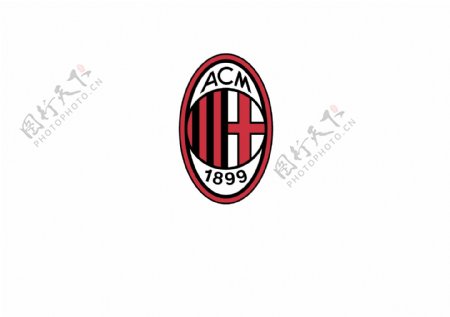 AC米兰足球俱乐标志标准矢量版图片