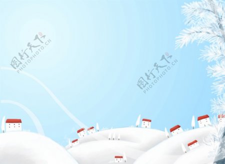 卡通冬季背景图片