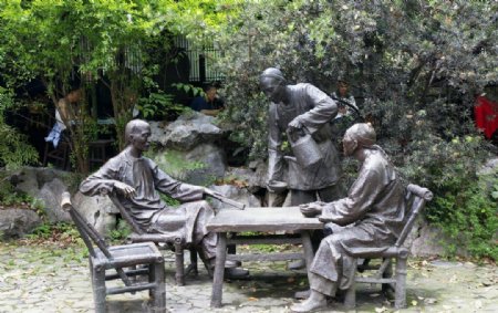 杭州公园的雕塑图片