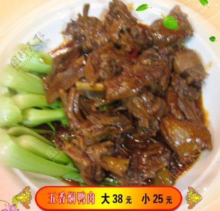 五香焖鸭肉图片