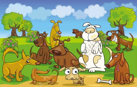 可爱卡通动物世界图片