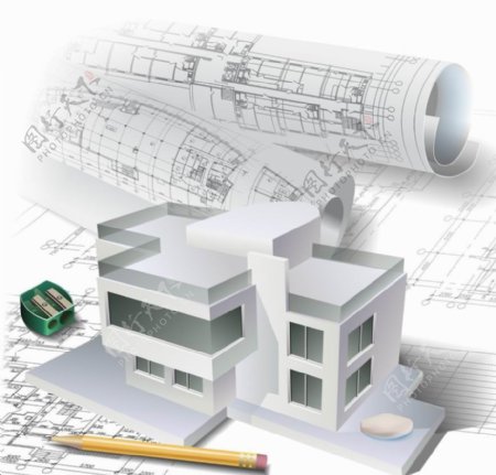 建筑工程图建筑模型图片