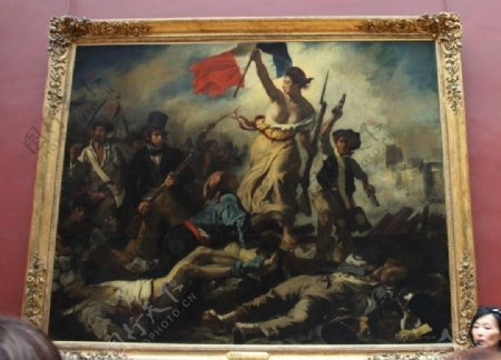 卢浮宫油画自由引导人民图片