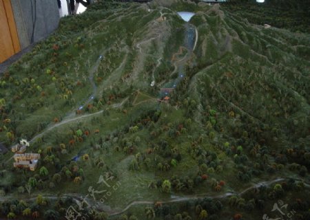 长白山天池北坡地理模型图片