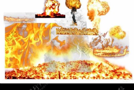 火焰和蘑菇云图片