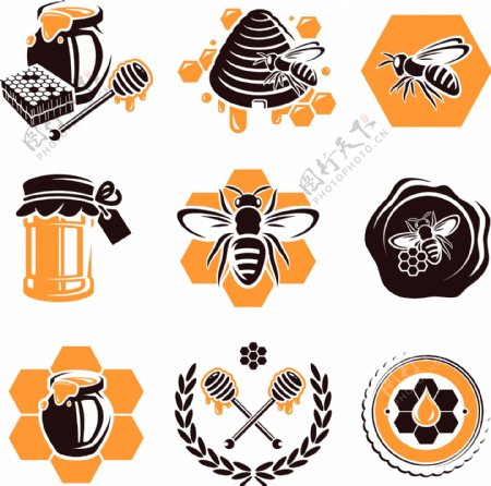 蜜蜂蜂蜜图标图片
