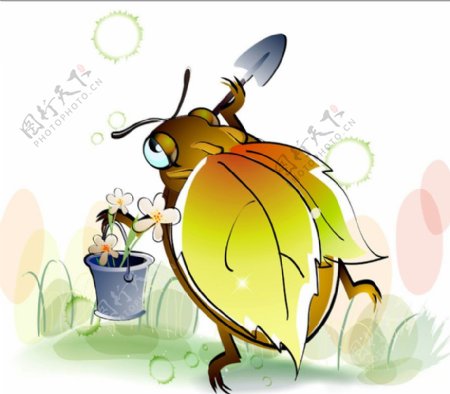 卡通甲虫图片