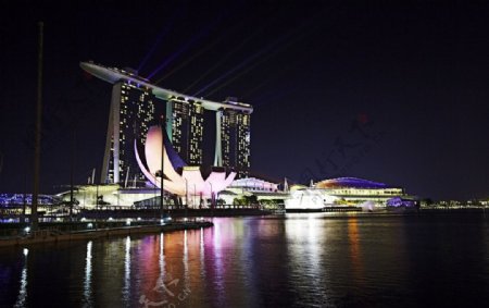 新加坡城市夜景图片