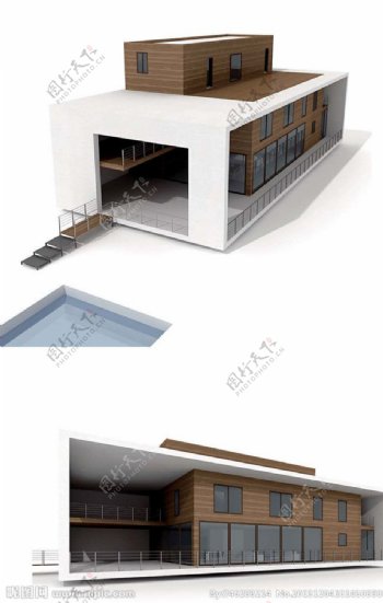 住宅模型别墅模型图片