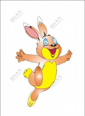 卡通兔子兔子矢量卡通图图片