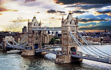 欧洲建筑风景伦敦桥英图片