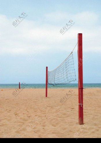 沙滩排球网图片