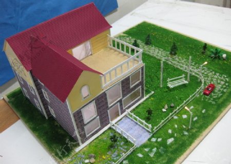 别墅模型照片图片