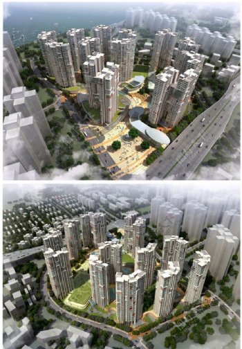 住宅小区建筑模型源文件图片