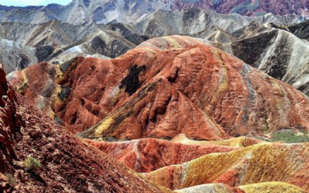 张掖丹霞地貌图片