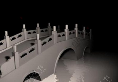 模型桥桥3D仿古图片