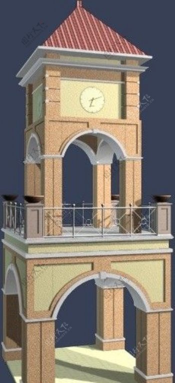 模型建筑MAX钟楼图片