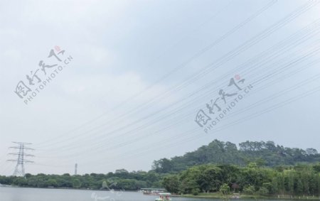 水濂山的高压电线图片
