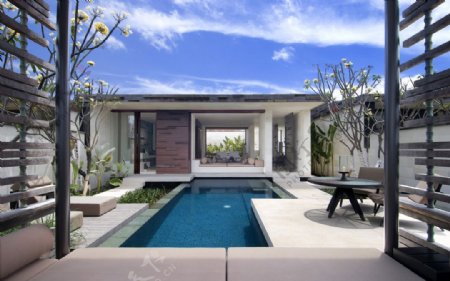 高品质奢华别墅水池现代建筑图片