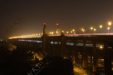 南京长江大桥夜景图片