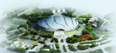 广州亚运会场馆自行车轮滑运动中心府看图片