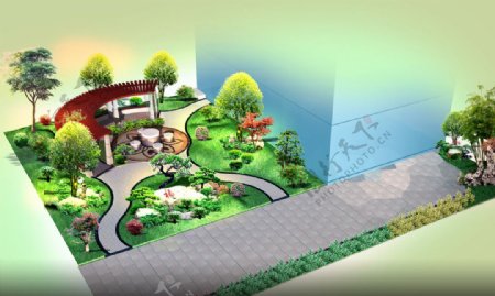 别墅庭院景观设计图片