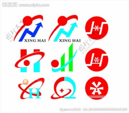 XH标志设计图片