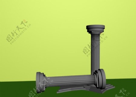 3D罗马柱图片