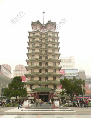 郑州标志性建筑二七纪念塔图片