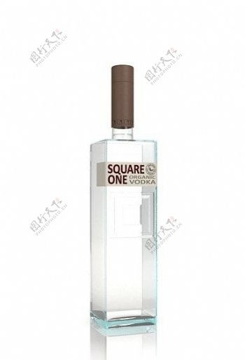 洋酒酒瓶3DMAX模型图片