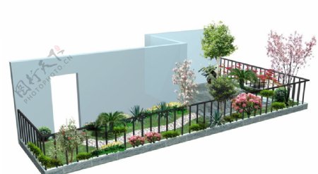 花园景观设计效果图图片