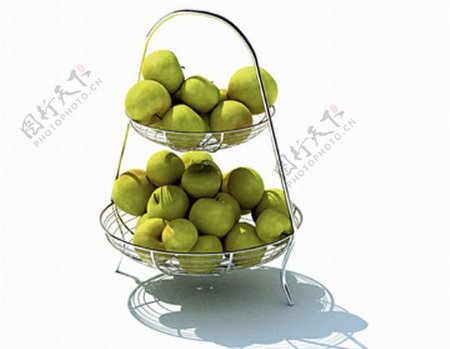 水果苹果玻璃盆篮子图片