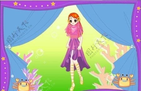 梦幻公主卡通十二生肖巨蟹座图片