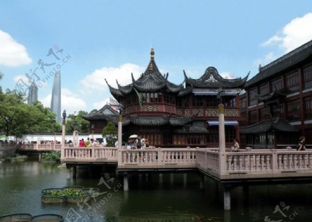 上海老城隍庙九曲桥图片
