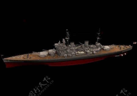 巡洋舰3D模型素材图片