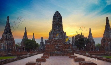 泰国艾尤塔雅柴瓦塔娜兰寺图片