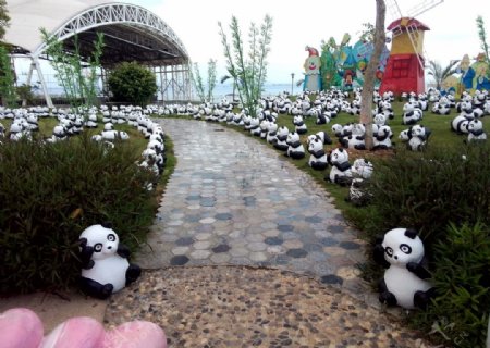 厦门观音山小熊猫图片