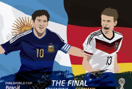 卡通世界杯决赛海报图片