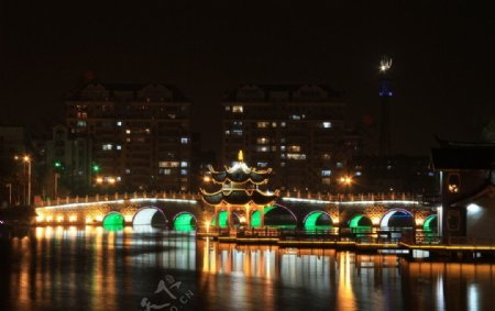 濠河夜景图片