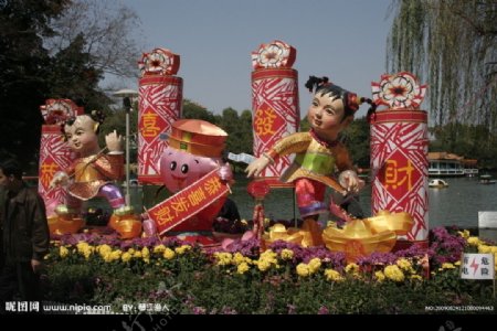 春节花灯摄影图片