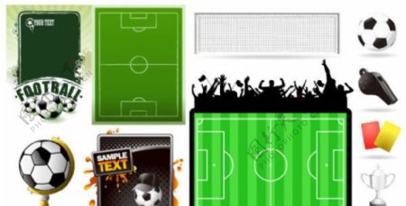 足球运动主题矢量素材图片