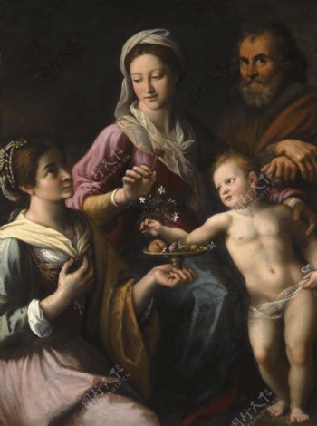 圣母与圣婴油画图片