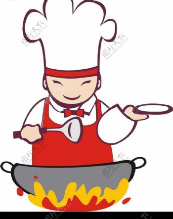 卡通人厨师图片